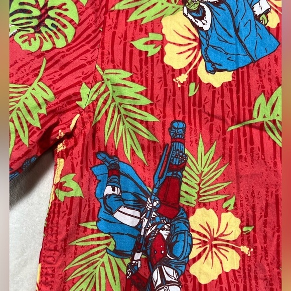 Official Star Wars Size Small Hawaii Tiki Shirt Grogu Baby Yoda All Over Print - Picture 4 of 12